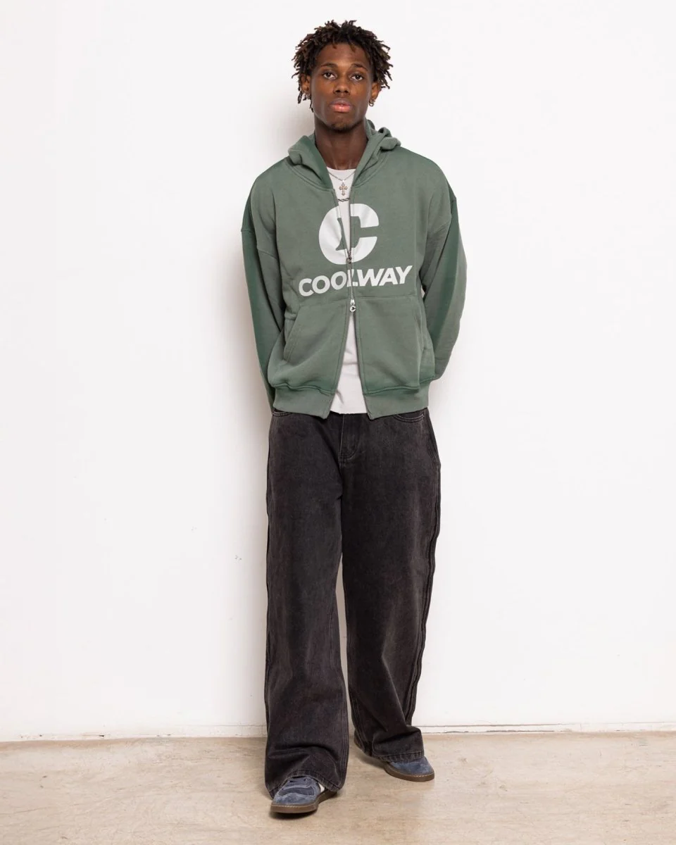Break Green Zipped Hoodie - Image 6