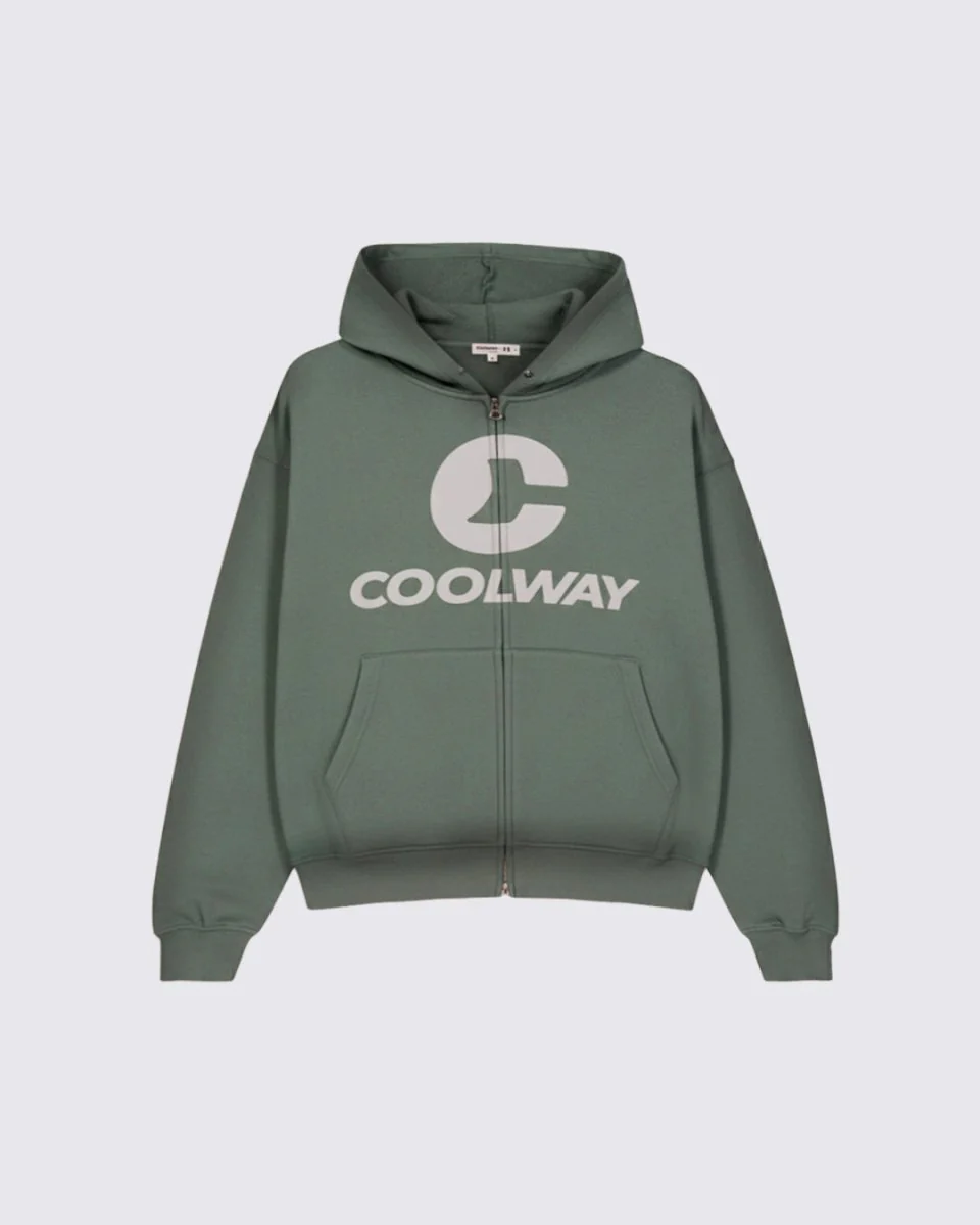 Break Green Zipped Hoodie - Image 7
