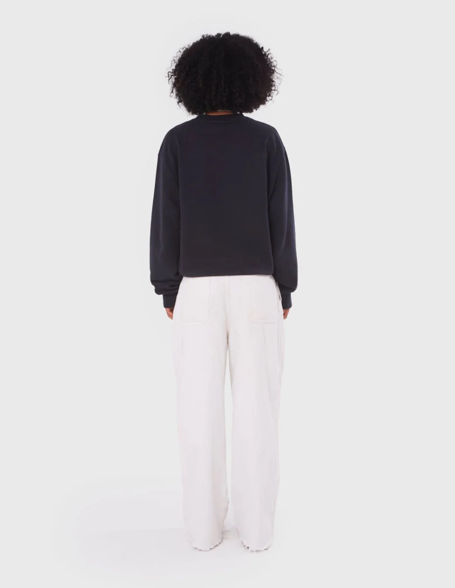 Embossed Black Crewneck - Image 4