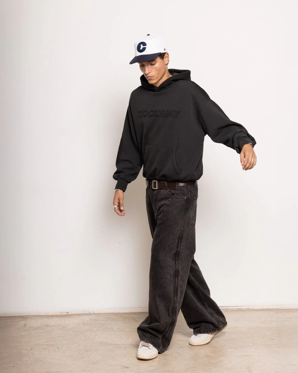 Washed Black Hoodie - Image 2