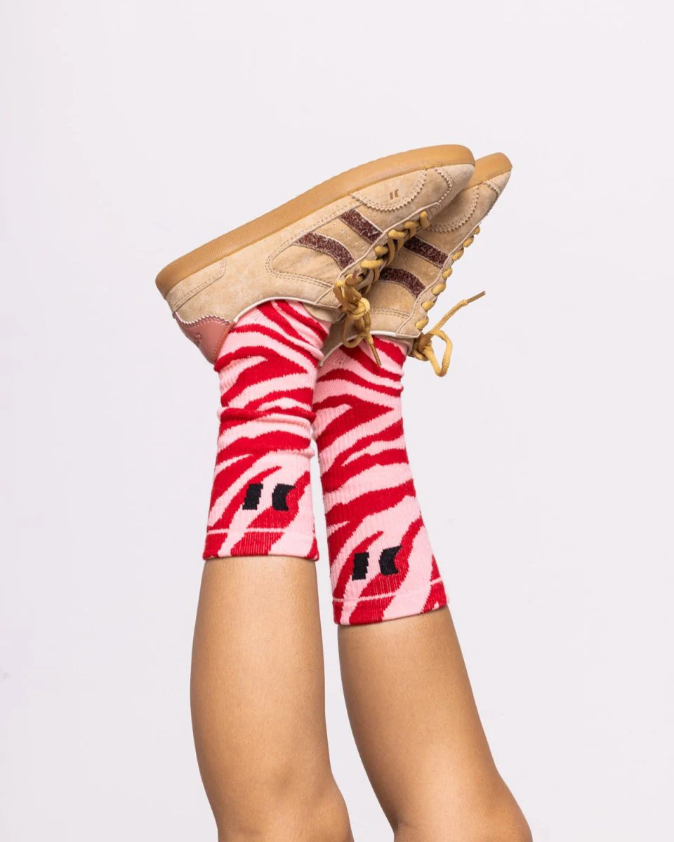 Zebra Red Socks - Image 2